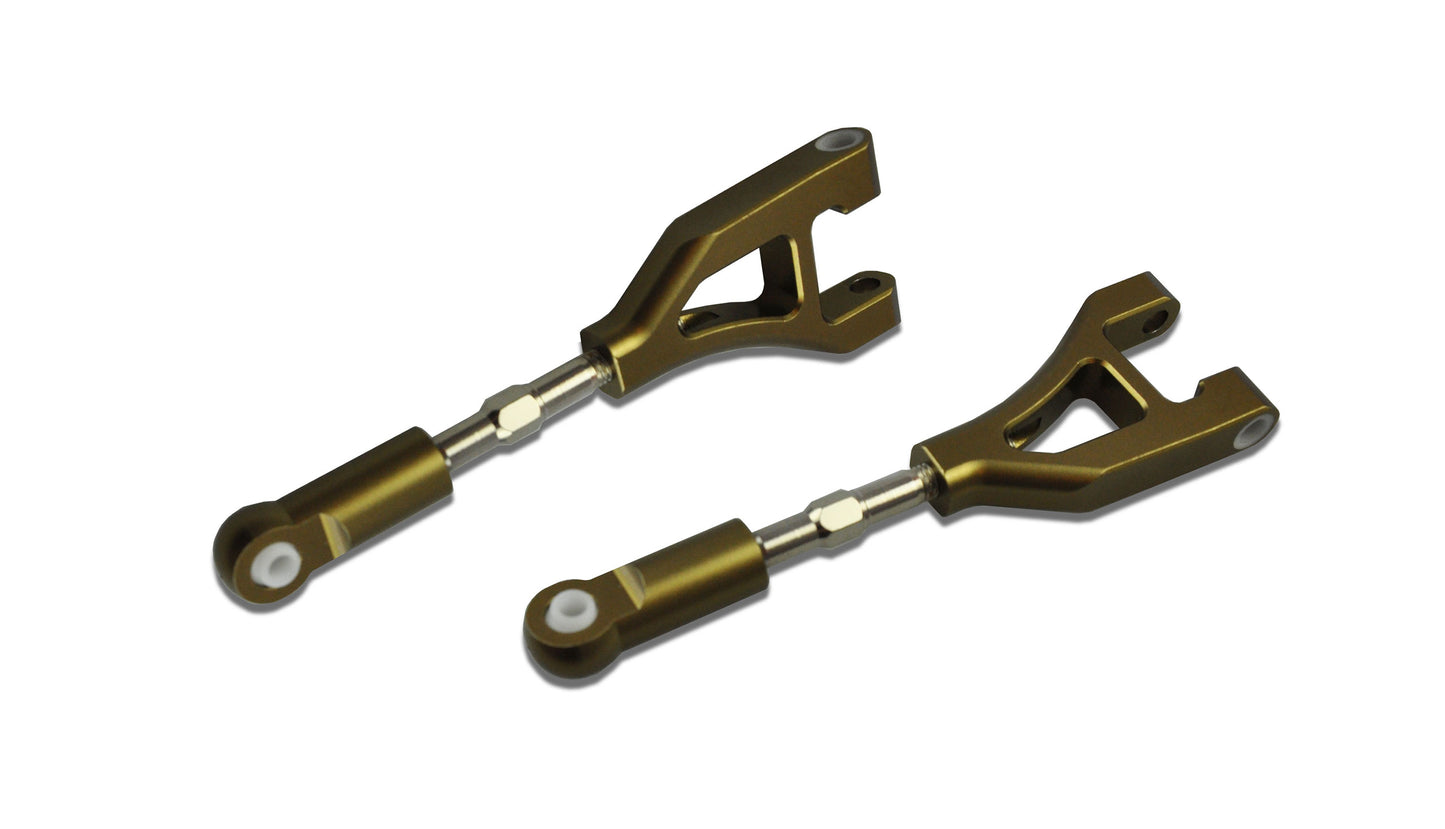 A-Arms Rear Top Aluminum gun metal 2 Stück