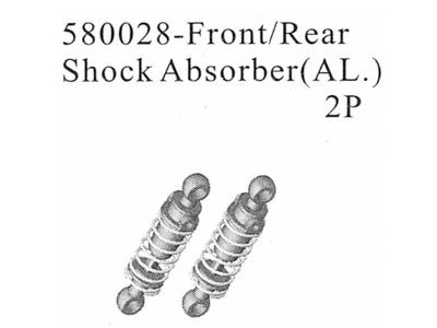 580028 Shock Absorbers Aluminum, 2 Stück
