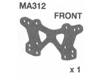 MA312 Dämpferbrücke Front Aluminum Blue AM10SC