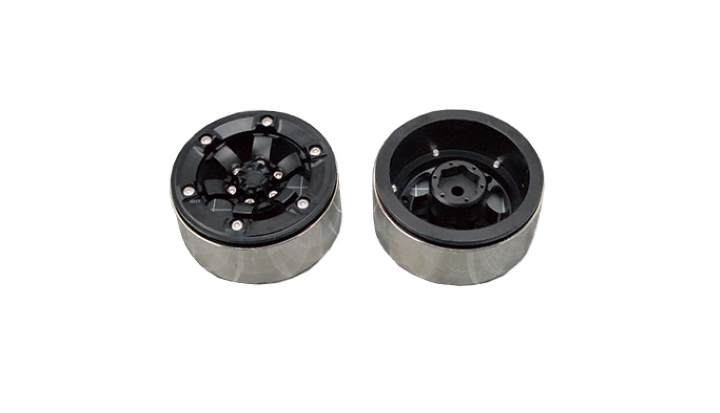 AMXRock AR03 1.9 Zoll CNC Wheels, Black 2 Stück
