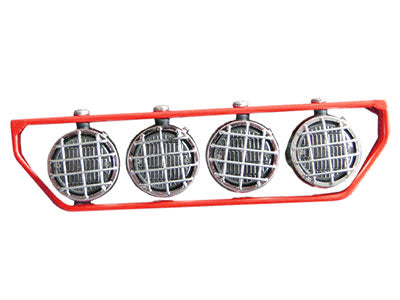 Dachscheinwerfer Red With 4 LEDs