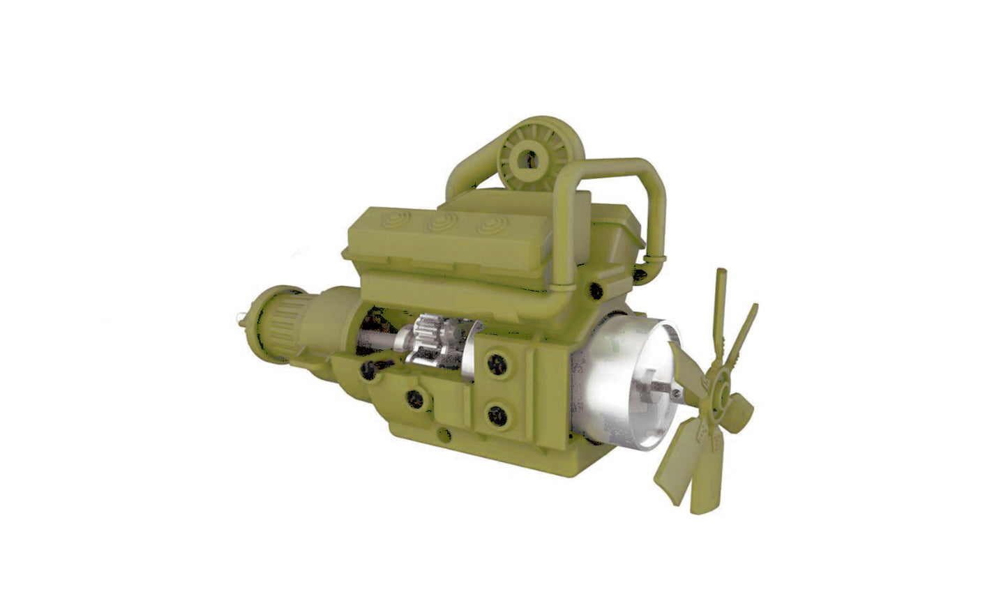 Motorblock Complete montiert For 8x8 Truck sand