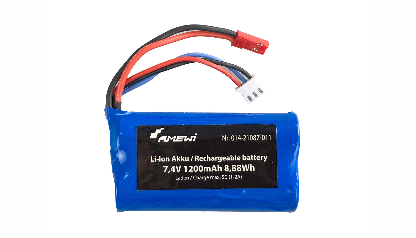 Li-Ion Battery 7,4V 1200mAh, BEC-Connector