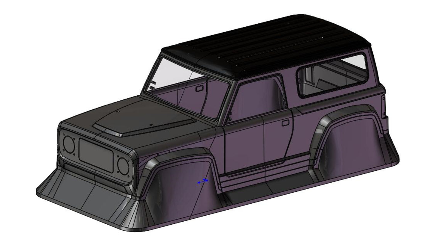 AM18 Body Shell Rushmore Lexan unlackiert