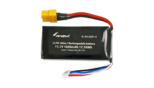 LiPo Battery 3S 11,1V 1600mAh XT60