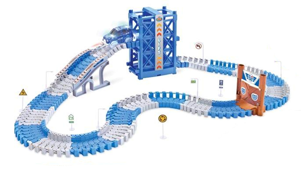 Magic Traxx Polizei With Lift 133-teilig With Polizeifahrzeug