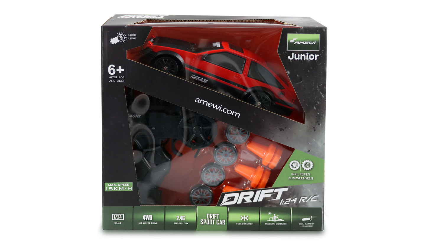 Drift Sport Car 4WD 1:24 RTR Red
