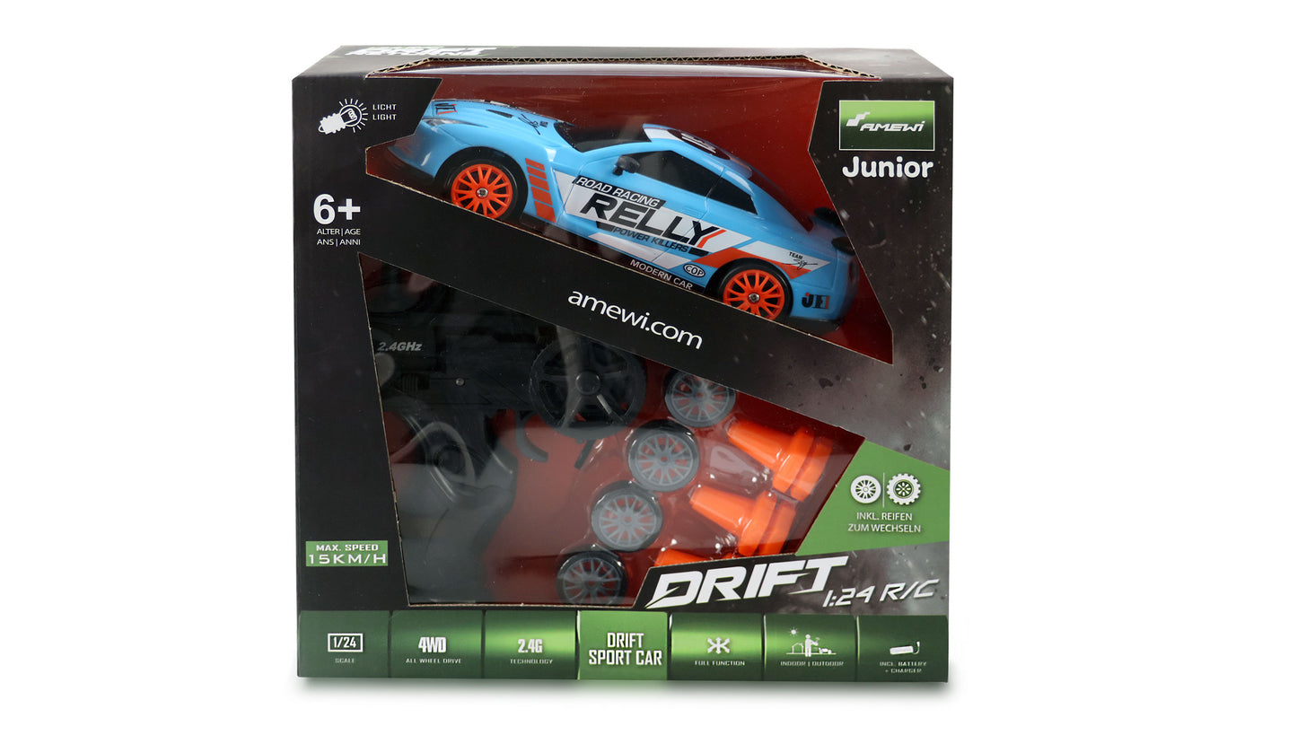 Drift Sport Car 4WD 1:24 RTR Blue