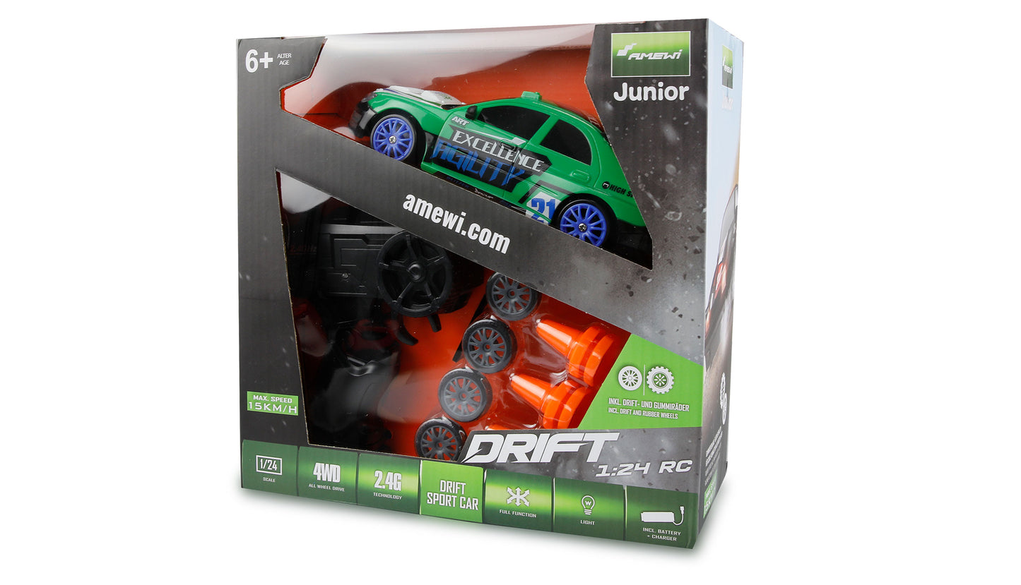 Drift Sport Car 4WD 1:24 RTR Green