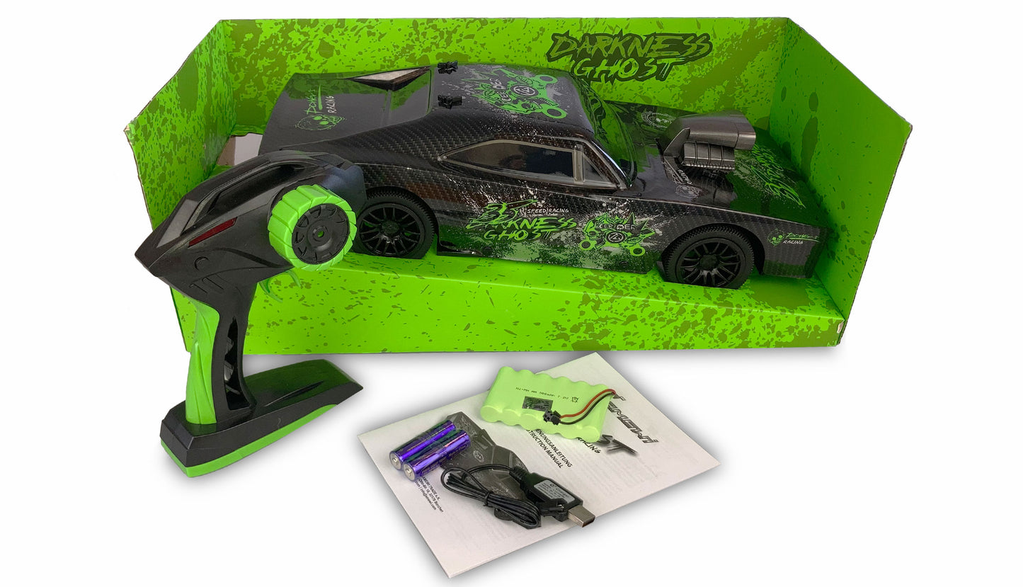 RC Car Ghost 2WD 1:10 RTR Black-neongrün