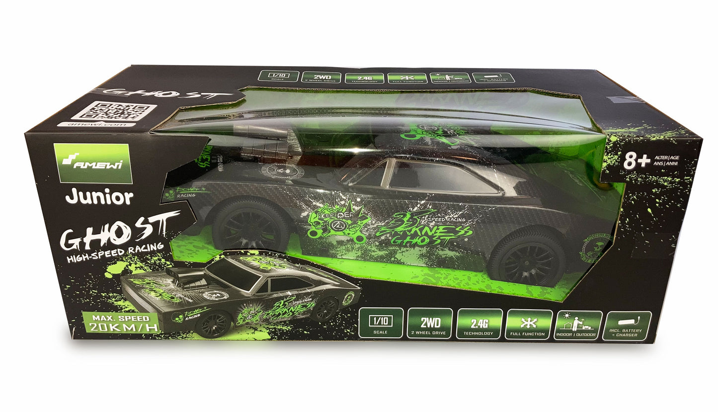 RC Car Ghost 2WD 1:10 RTR Black-neongrün