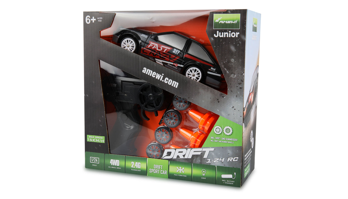 Drift Sport Car 4WD 1:24 RTR Black