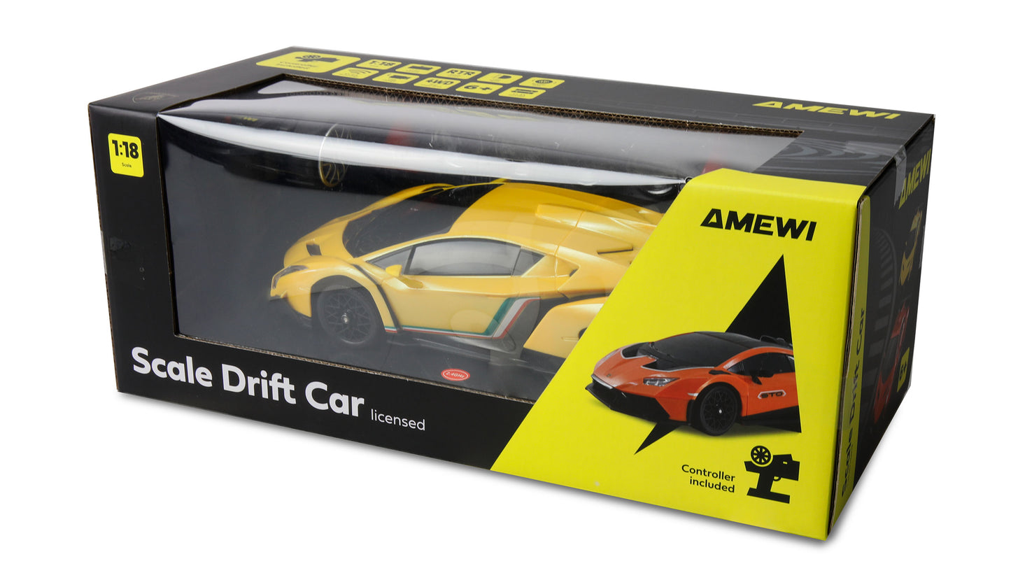 Lamborghini Veneno Drift Car 1:18 RTR Yellow