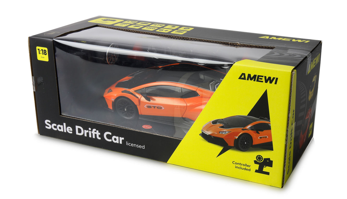 Lamborghini Huracan STO Drift Car 1:18 RTR Orange