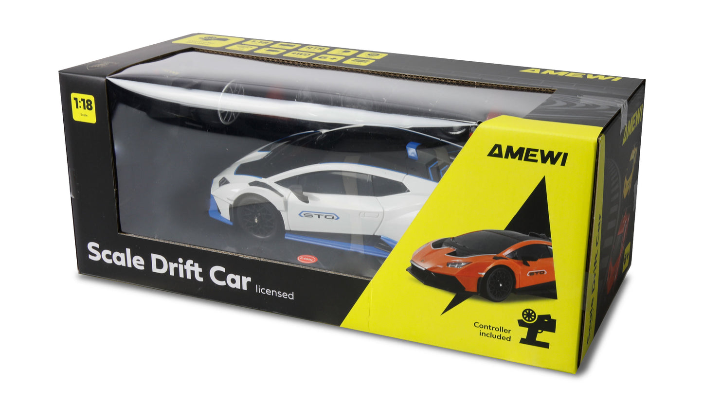 Lamborghini Huracan STO Drift Car 1:18 RTR White