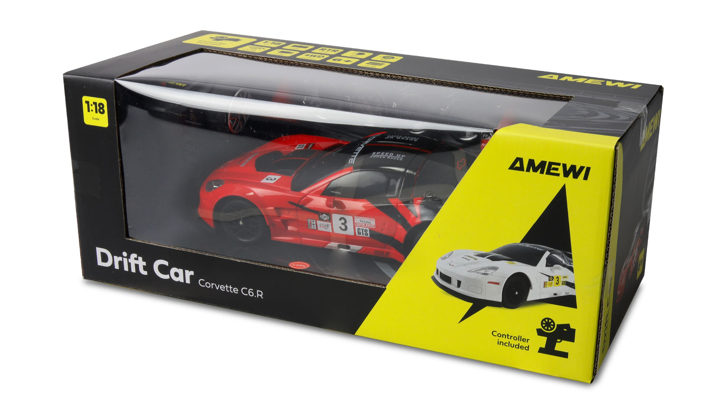 Corvette C6.R Drift Car 1:18 RTR Red