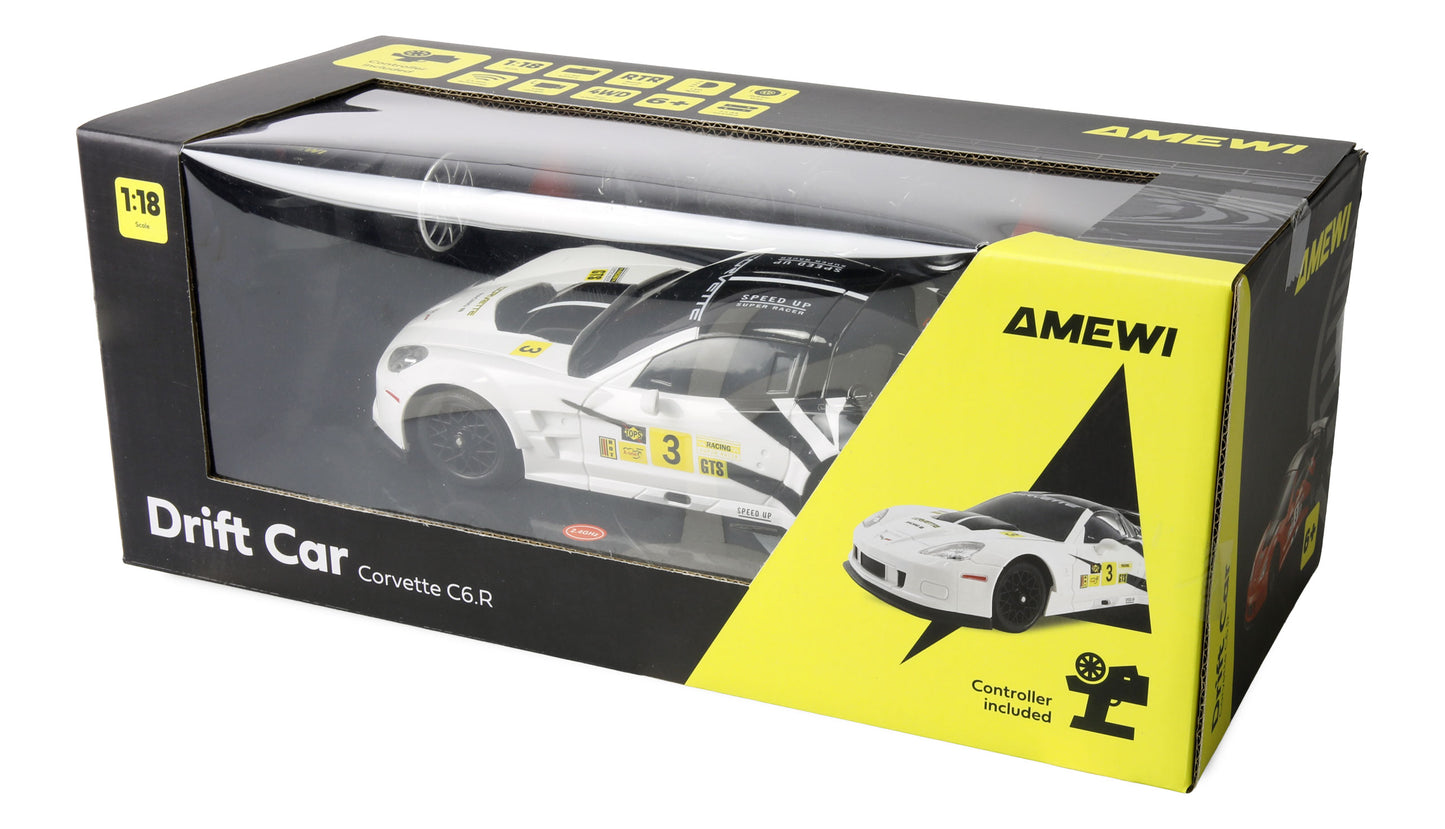 Corvette C6.R Drift Car 1:18 RTR White