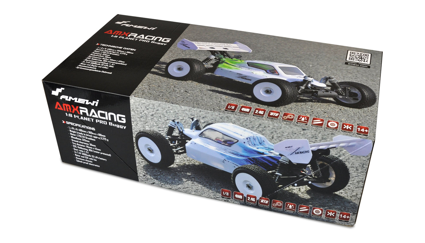 Planet PRO Buggy 4WD 1:8 RTR White-Blue