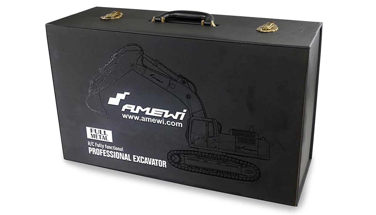 G704E Vollmetall Excavator im Lederoptik-Koffer 1:14 RTR
