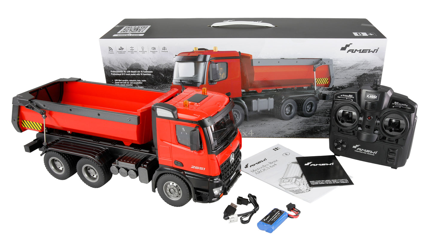 Mercedes-Benz Arocs Lizenz-Truck Kipper RTR Red