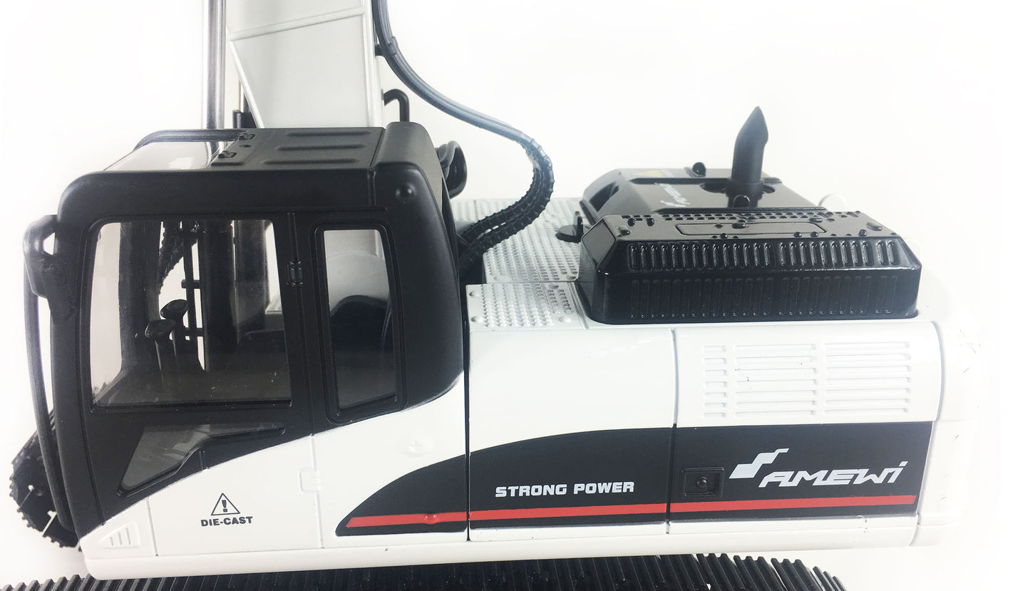 G704E Vollmetall Excavator 1:14 RTR White