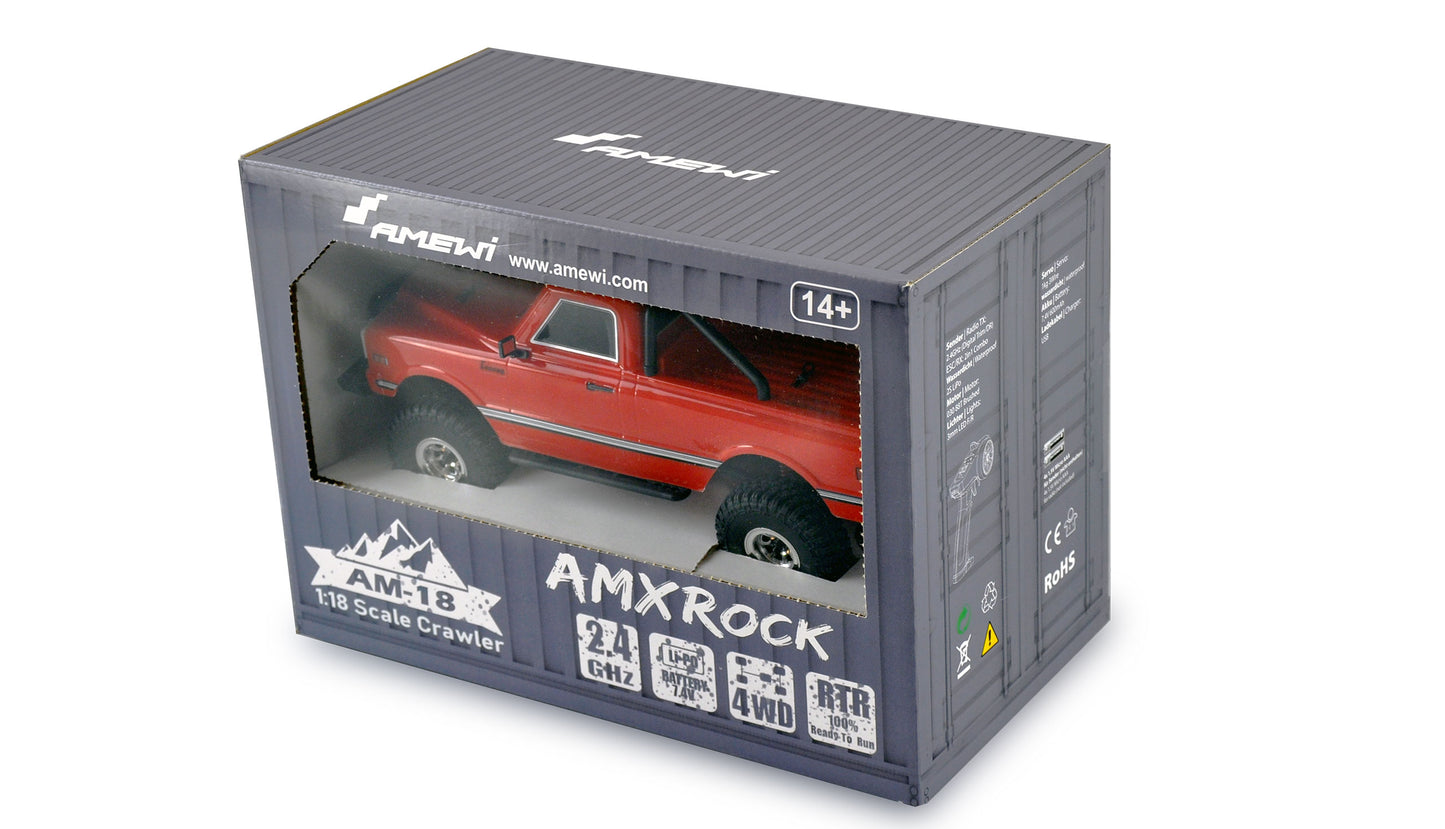 AMXRock AM18 Scale Crawler Pick-up 1:18 RTR Red
