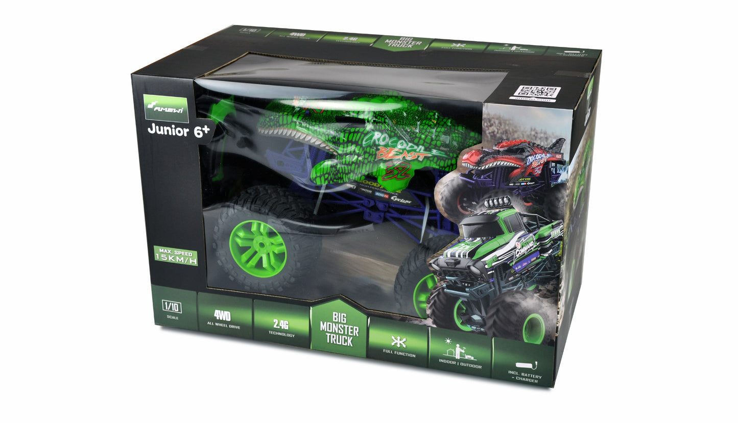 Green Crocodile Beast Big Monstertruck 1:10 RTR