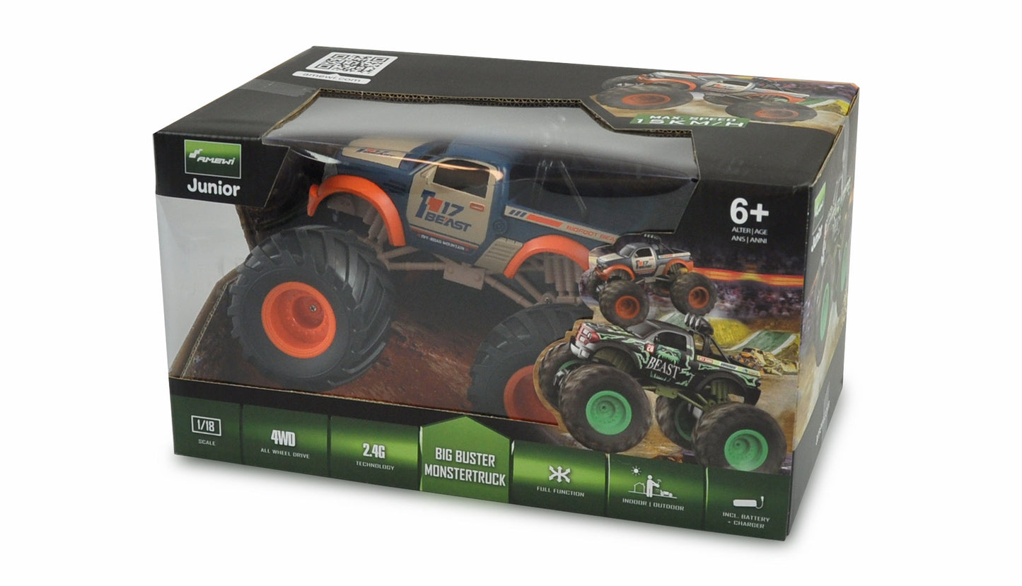 Big Buster Monstertruck 1:18 RTR Orange/Blue