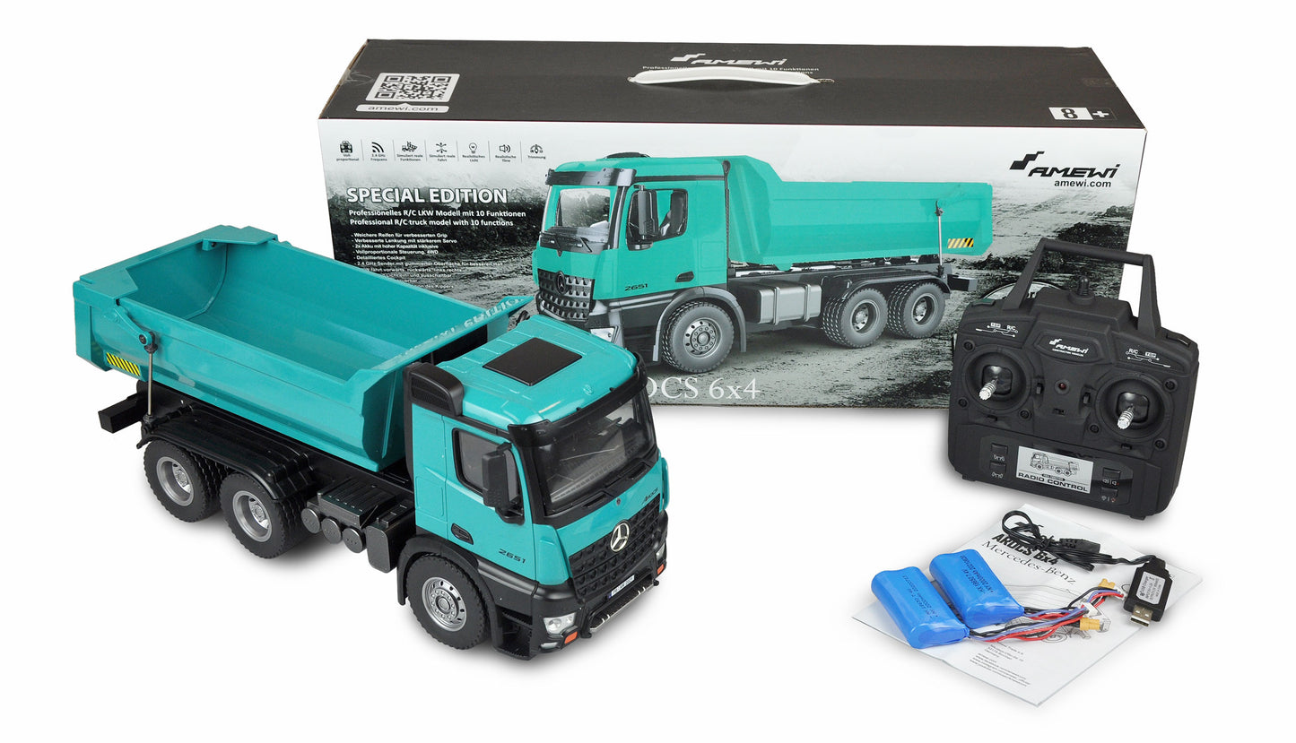 Mercedes-Benz Arocs Truck Kipper PRO Metal V2 1:14 RTR petrol