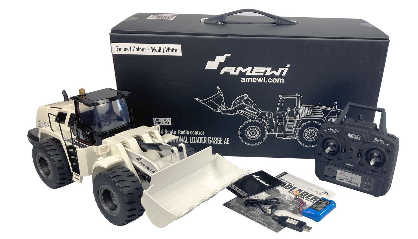 Wheel Loader G485E AE Teilmetall Licht & Sound 10-Kanal 1:14 RTR White
