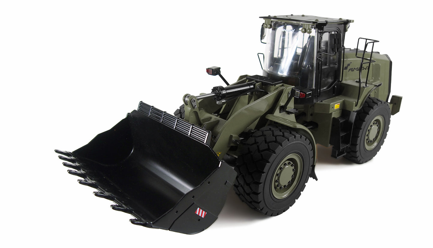 Hydraulik Militär-Wheel Loader G921H Vollmetall 1:16, RTR, olivgrün