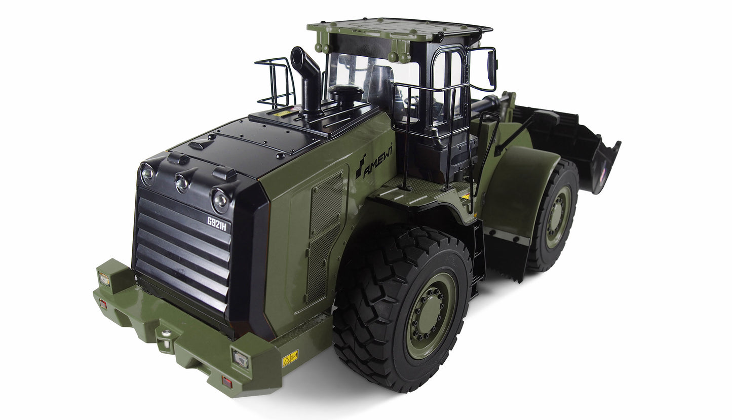 Hydraulik Militär-Wheel Loader G921H Vollmetall 1:16, RTR, olivgrün