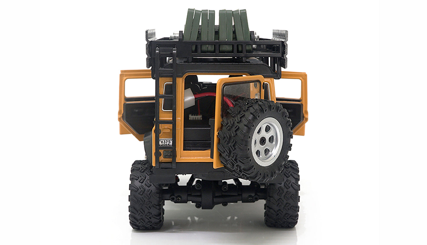 D90X28 Metal Scale Crawler 4WD 1:28 RTR Yellow