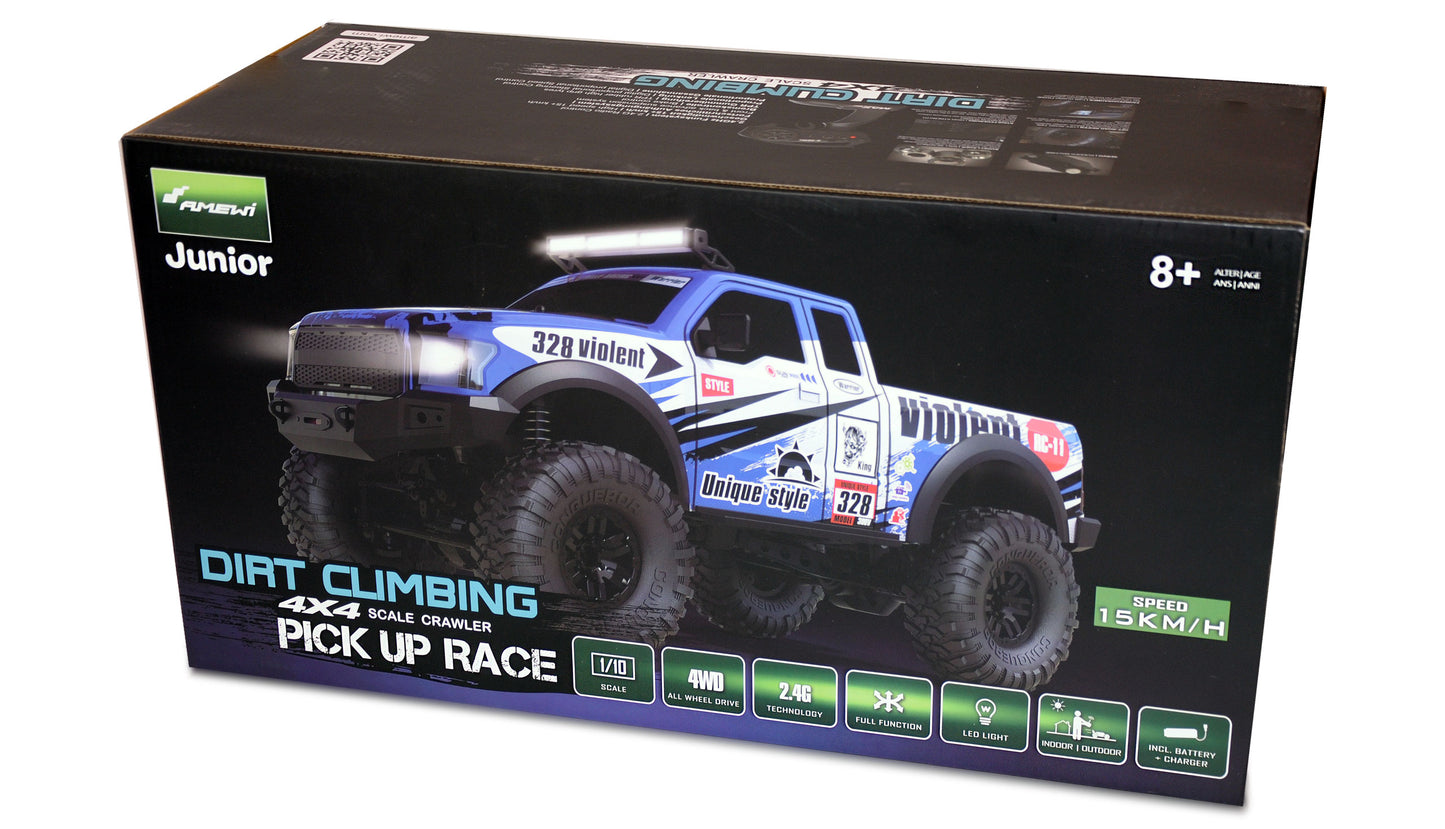 Dirt Climbing Pickup Race Crawler 4WD 1:10 RTR Blue