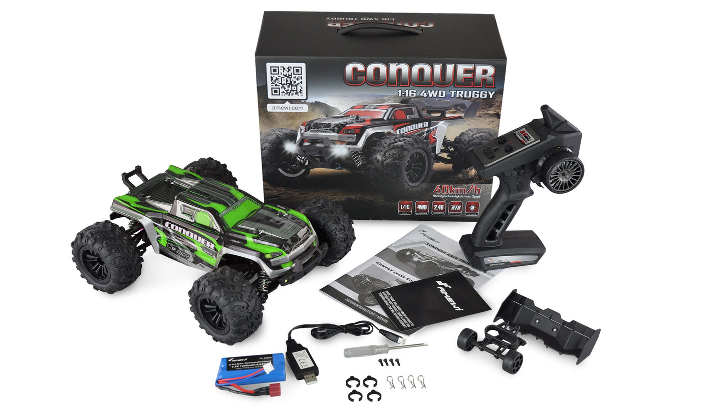 Conquer Race Truggy Brushed 4WD 1:16 RTR Green