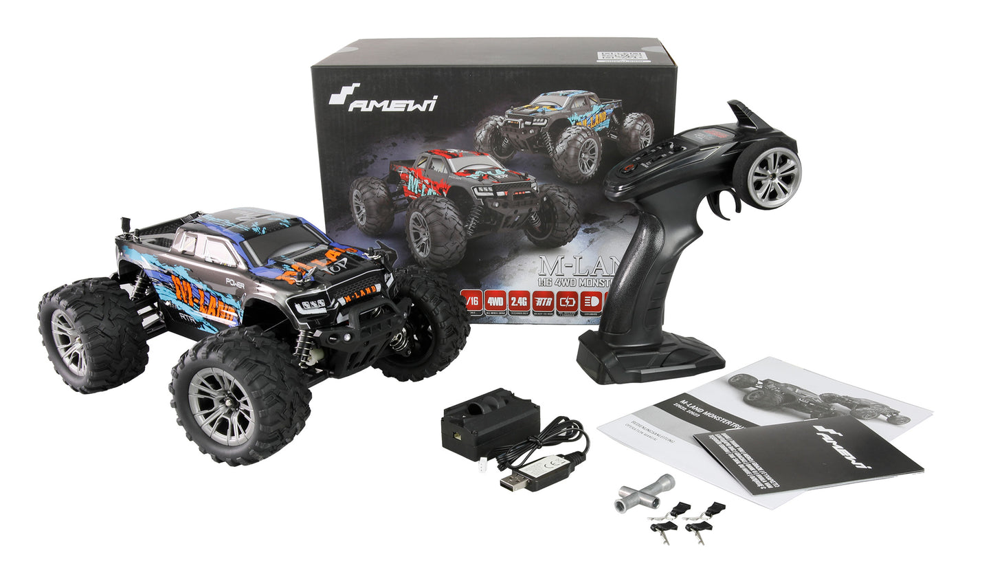 M-Land Monstertruck 48km/h 4WD 1:16 RTR Blue