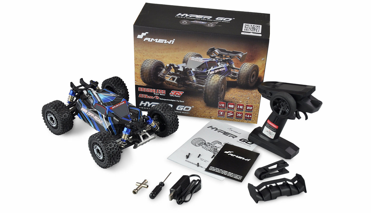 Hyper GO Buggy Brushless 3S 4WD 1:16 RTR Blue