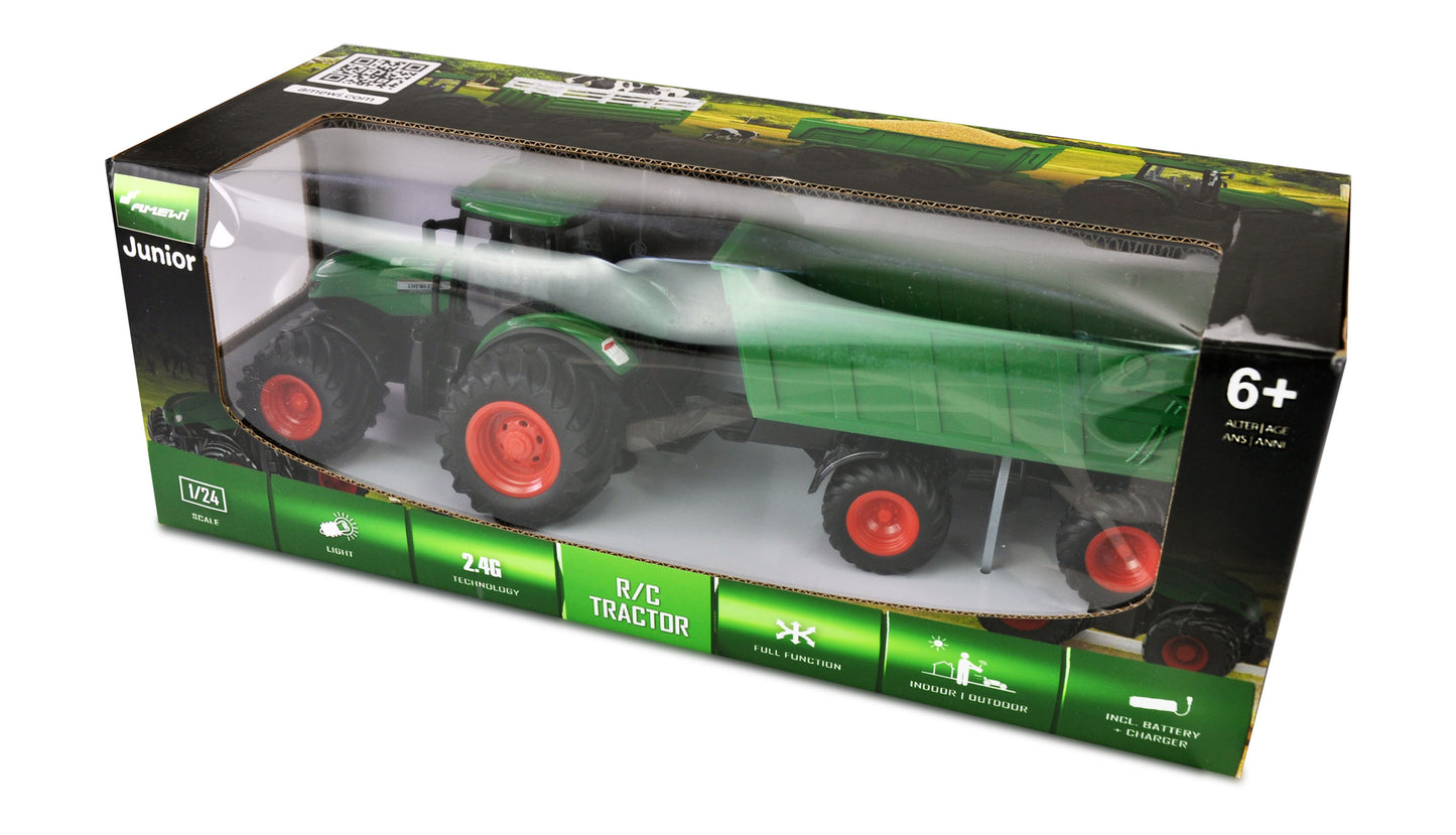 RC Traktor With Kippanhänger 1:24 RTR Green