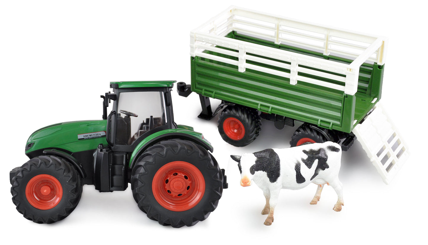 RC-Traktor With Viehtransporter 1:24 RTR Green
