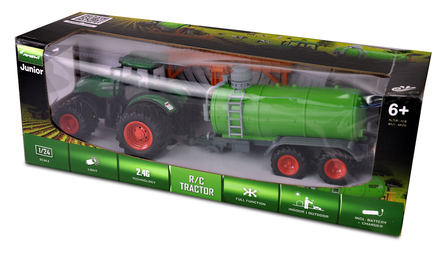 RC-Traktor With Güllefass, 1:24 RTR Green