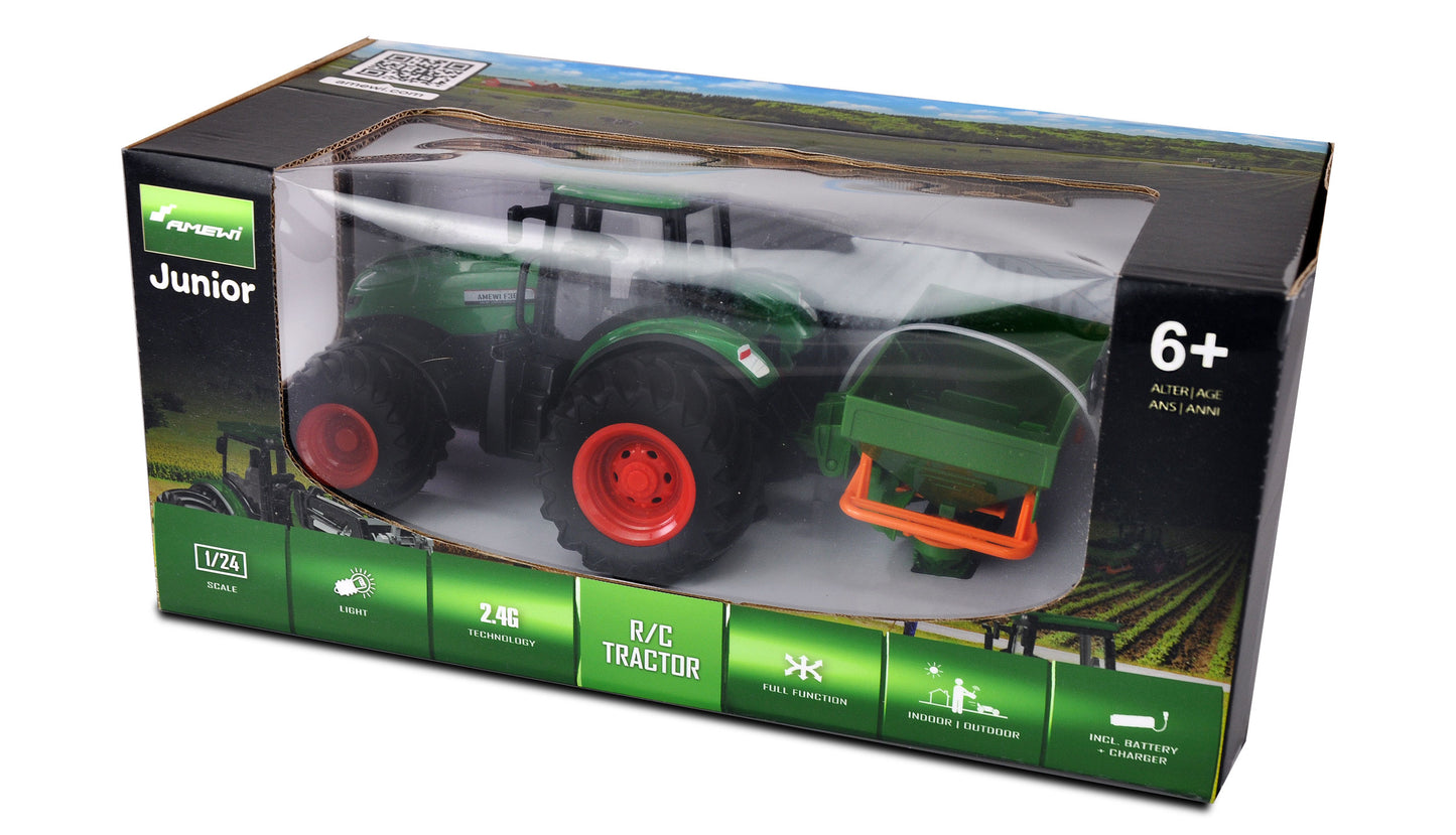 RC-Traktor With Düngerstreuer 1:24 RTR Green