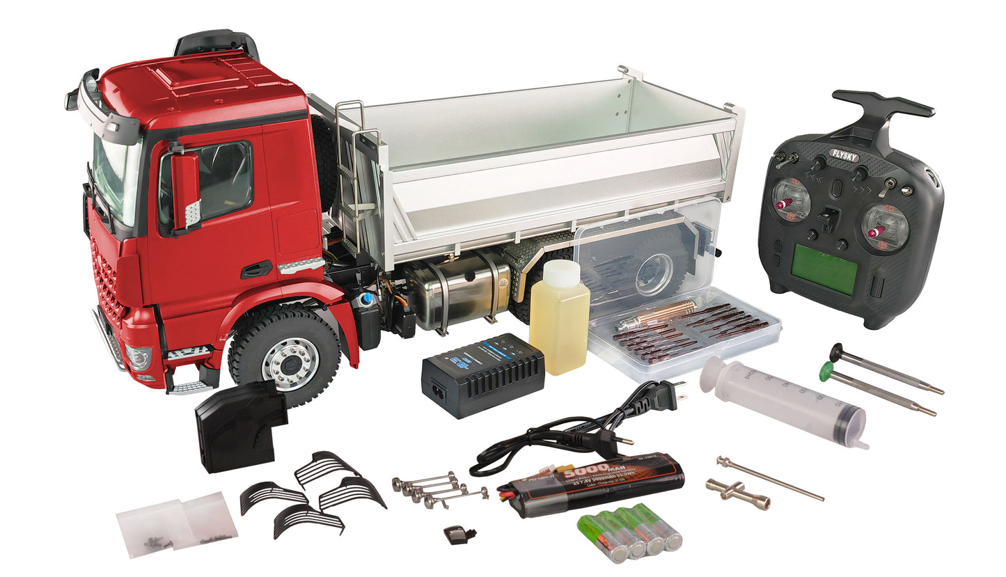 Mercedes-Benz Arocs Hydraulik Muldenkipper Pro 6x6 1:14 RTR Red