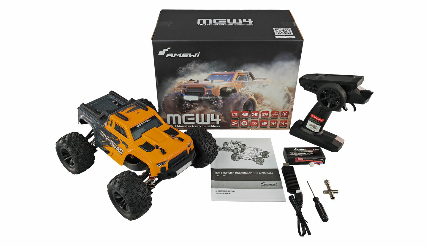 MEW4 Monstertruck Brushless 4WD 1:16 RTR