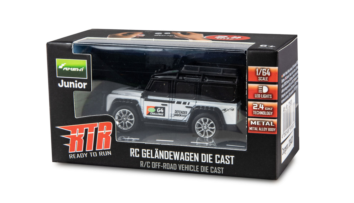 RC Off-Road Vehicle Die Cast 1:64 RTR White