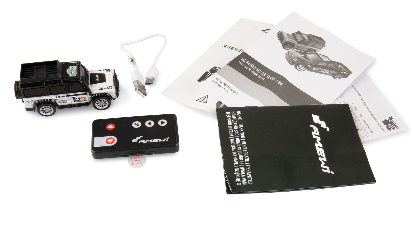 RC Off-Road Vehicle Die Cast 1:64 RTR White