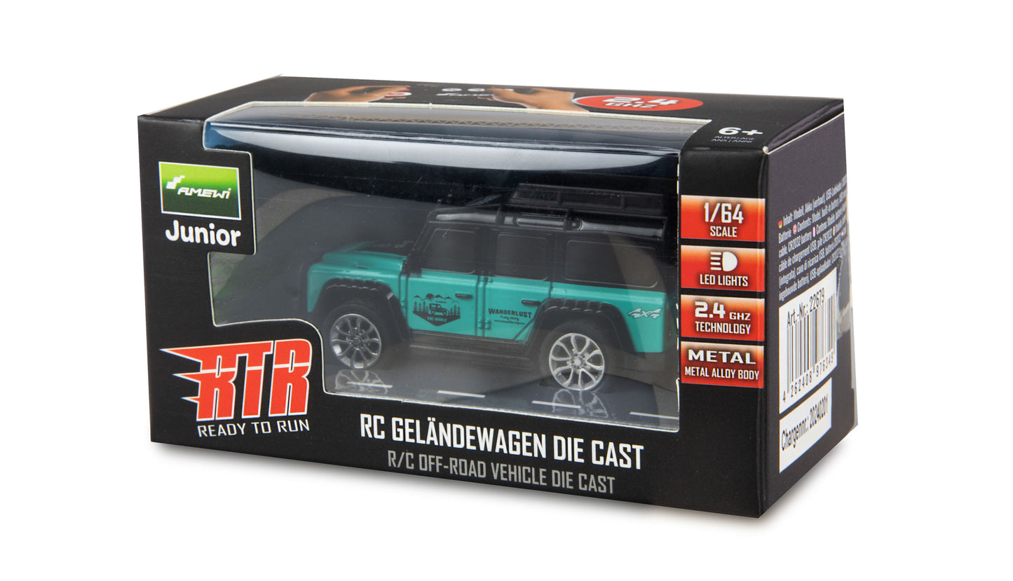 RC Off-Road Vehicle Die Cast 1:64 RTR petrol