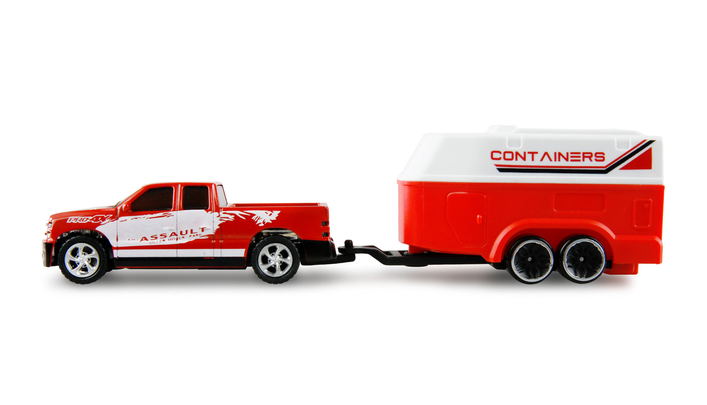 RC Pickup Die Cast With Pferdeanhänger 1:64 RTR Red