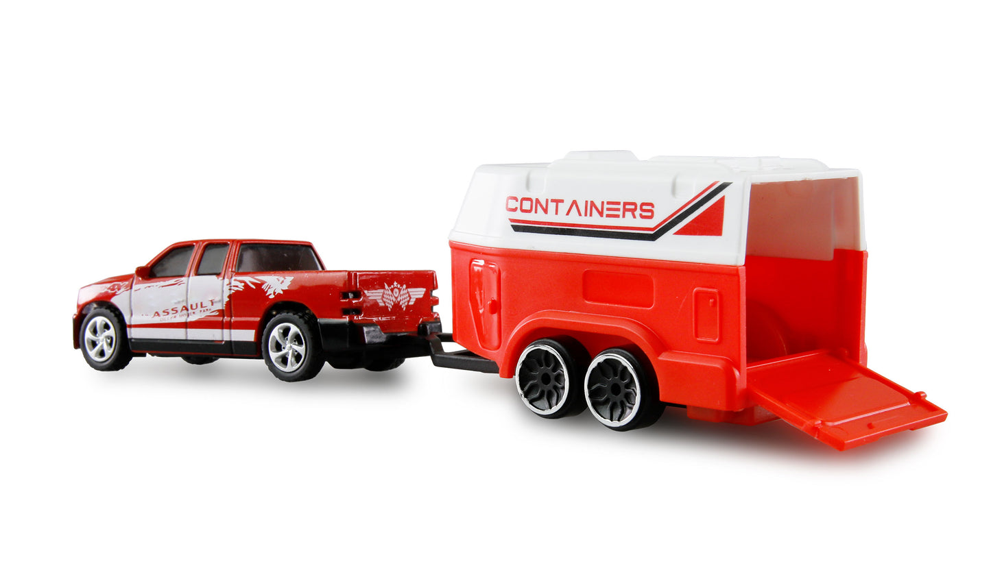 RC Pickup Die Cast With Pferdeanhänger 1:64 RTR Red