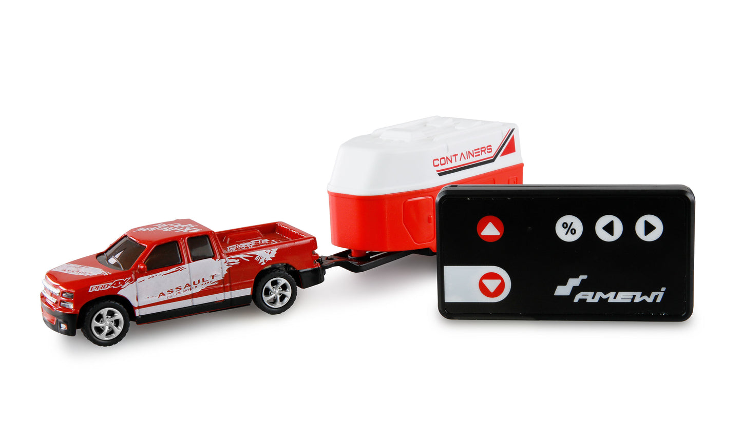 RC Pickup Die Cast With Pferdeanhänger 1:64 RTR Red