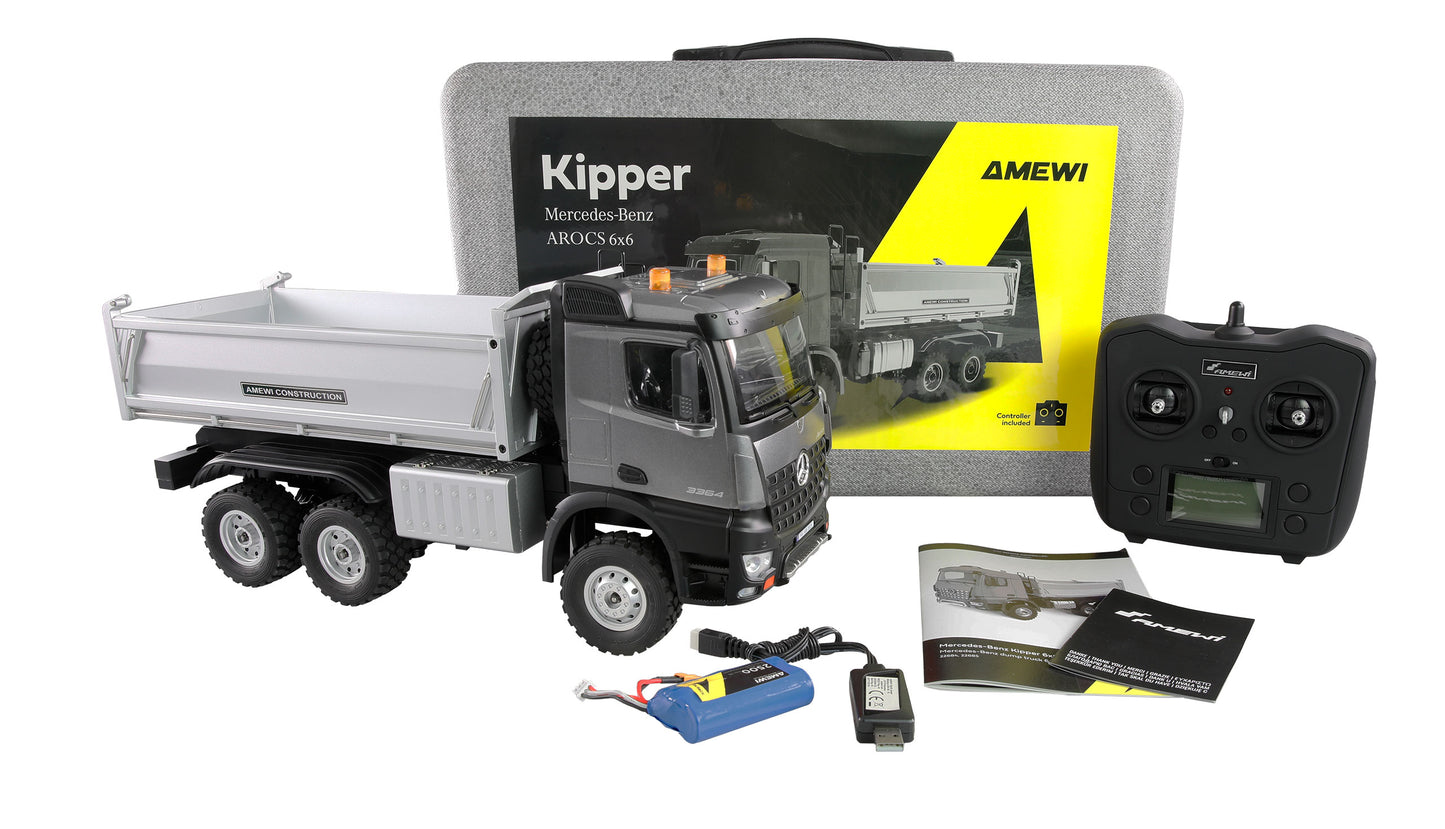 Mercedes-Benz Arocs Kipper 6x6 1:14 RTR anthrazit